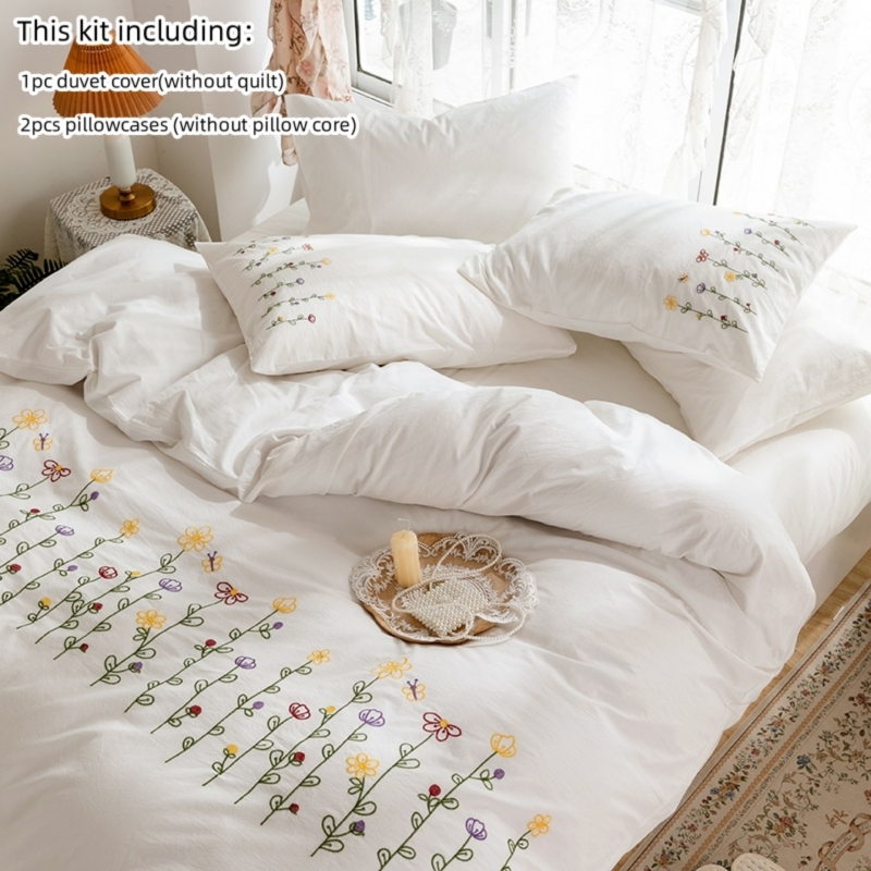 Embroidery Quilt Cover - Комплект пододеяльников с вышивкой из 3