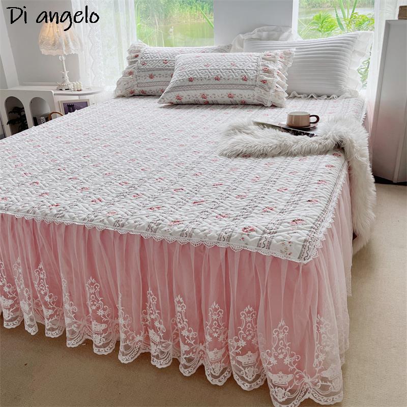 Утолщенная стеганая юбка с хло – обзор и цена Embroidery Quilt Cover