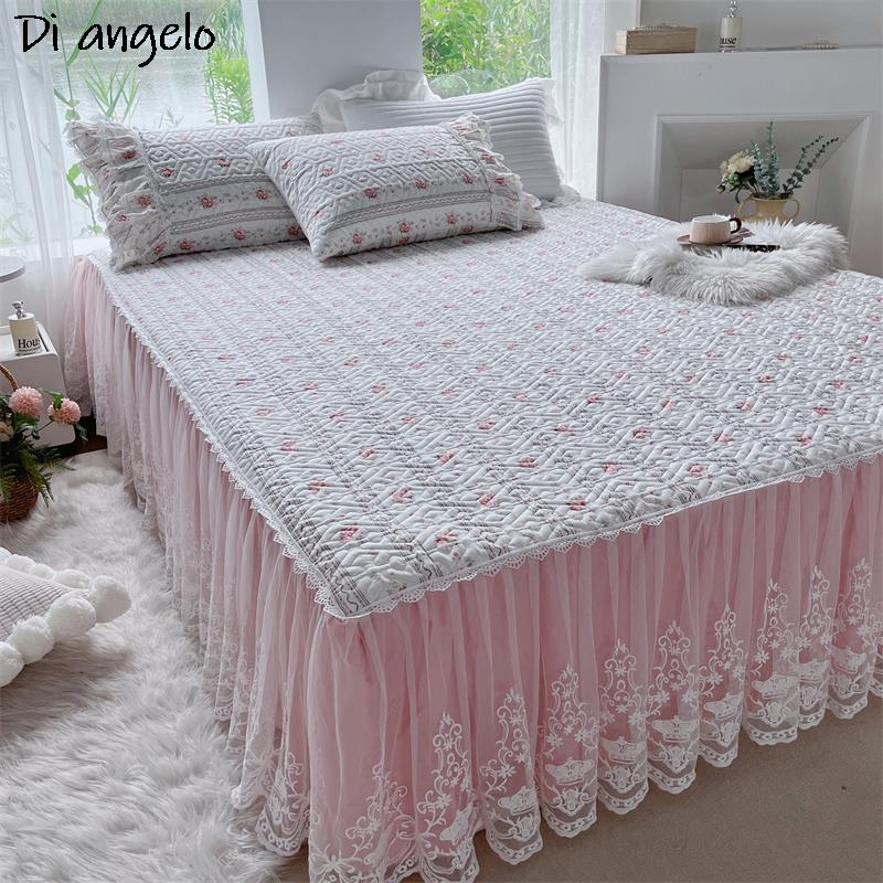 Утолщенная стеганая юбка с хло – обзор и цена Embroidery Quilt Cover