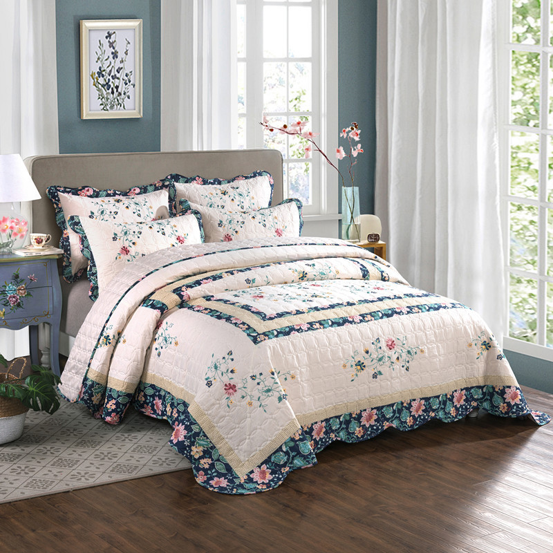 Комплект хлопкового стеганого  – обзор и цена Embroidery Quilt Cover