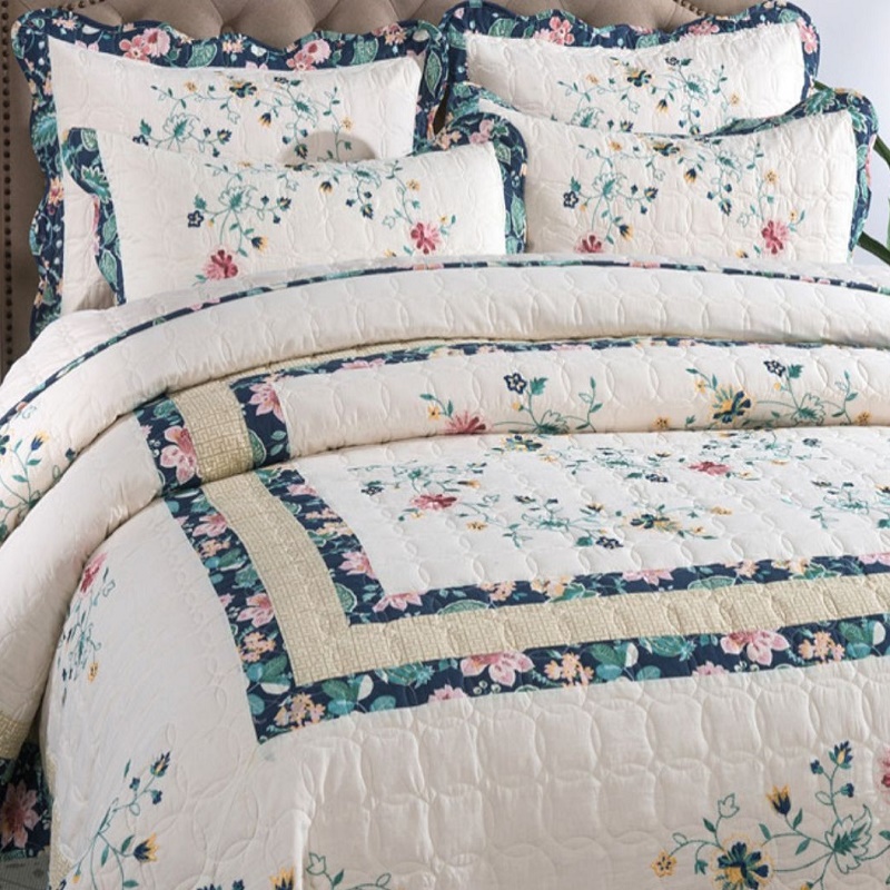 Комплект хлопкового стеганого  – обзор и цена Embroidery Quilt Cover