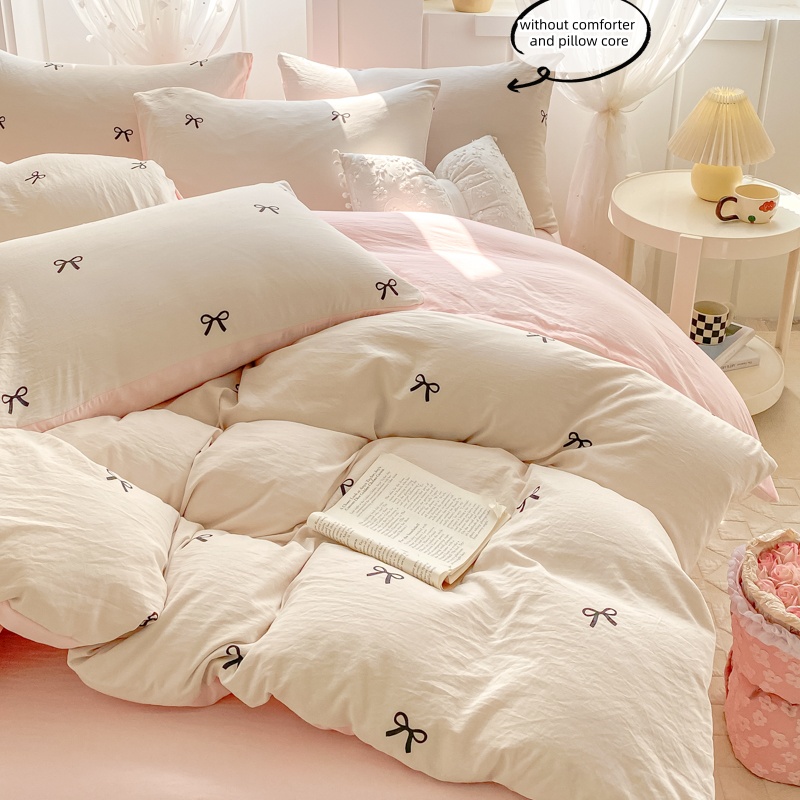 Комплект простыней из трех пре – обзор и цена Embroidery Quilt Cover