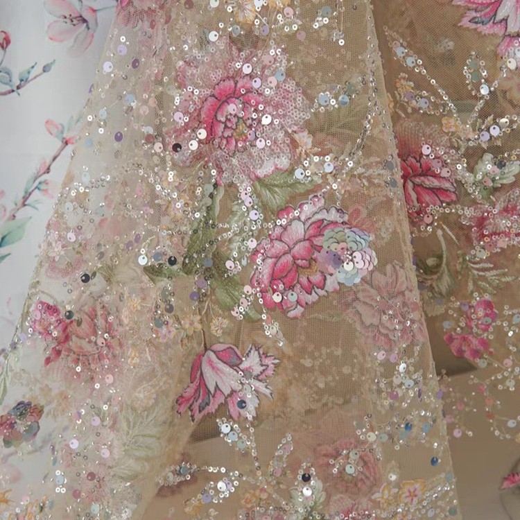 Роскошная кружевная ткань с би – обзор и цена Embroidery Needle